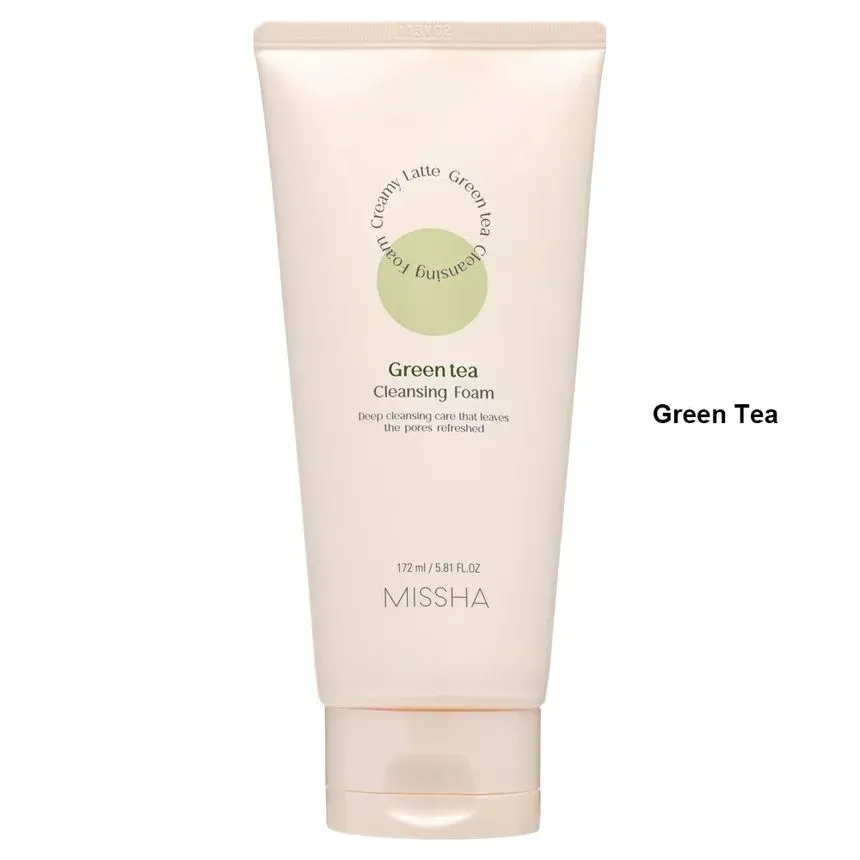MISSHA Creamy Latte Cleansing Foam [Green Tea] 172ml.webp