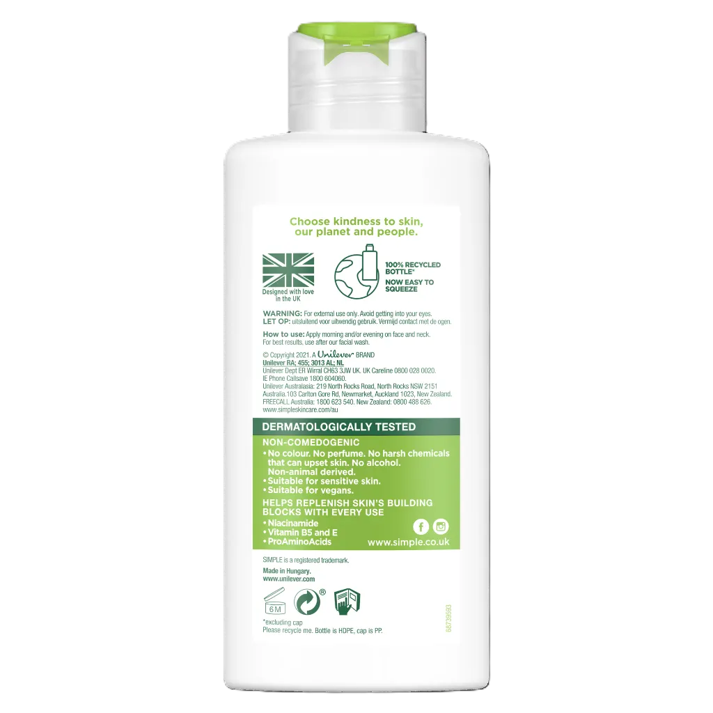 Simple Replenishing Rich Moisturiser 125ml back.webp